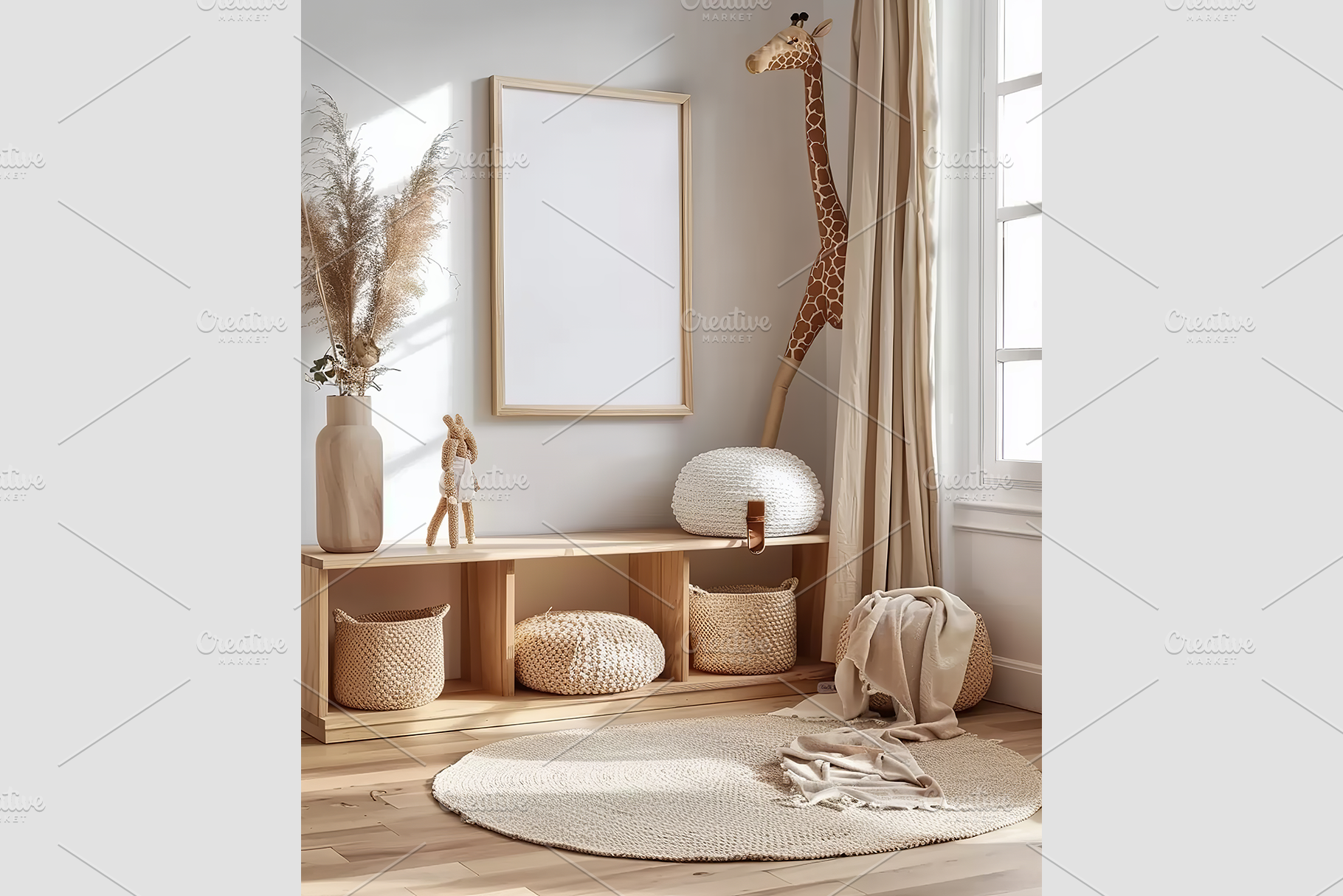 Mock-up frame in children's room, an Architecture Photo by GFXCity