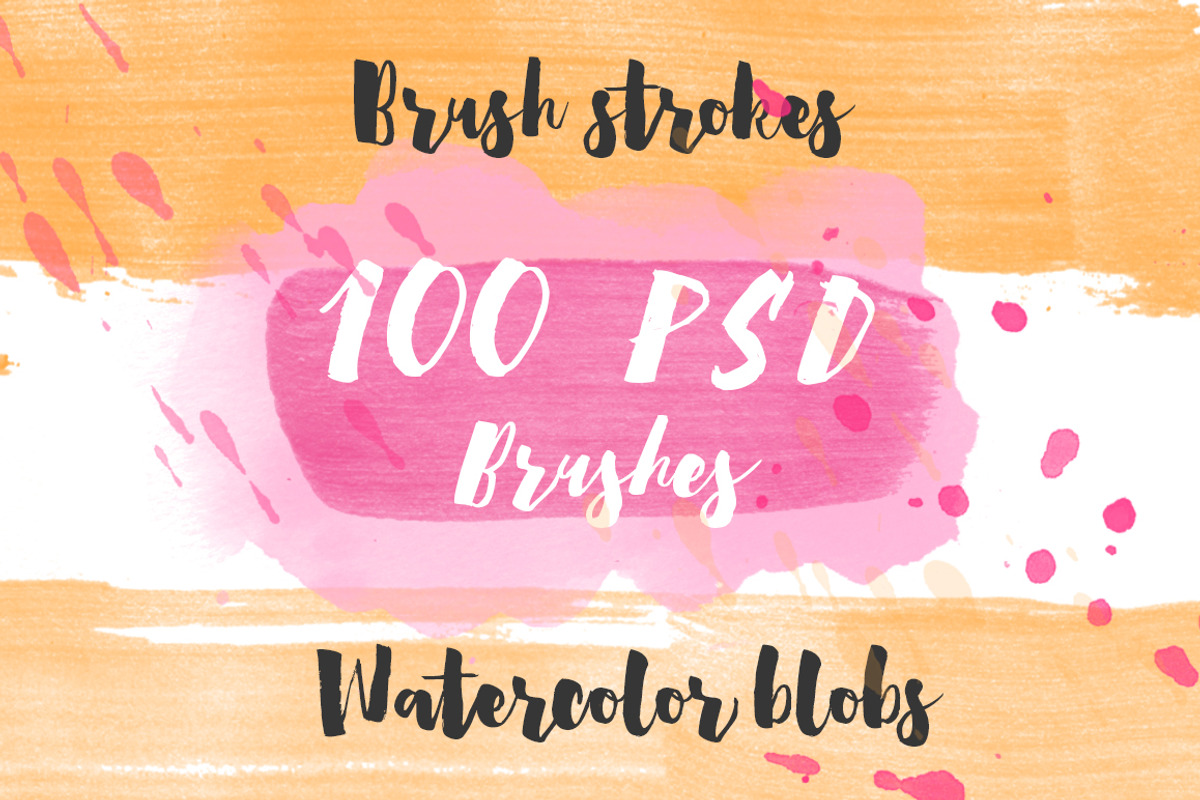 100Brushes!Handdrawn brushes for PSD, a Brush Add-On by holaholga (Photo 1 of 6)