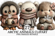 Arctic Animals Clipart, an Illustration by Craft Nest (Thumbnail 1 of 9)