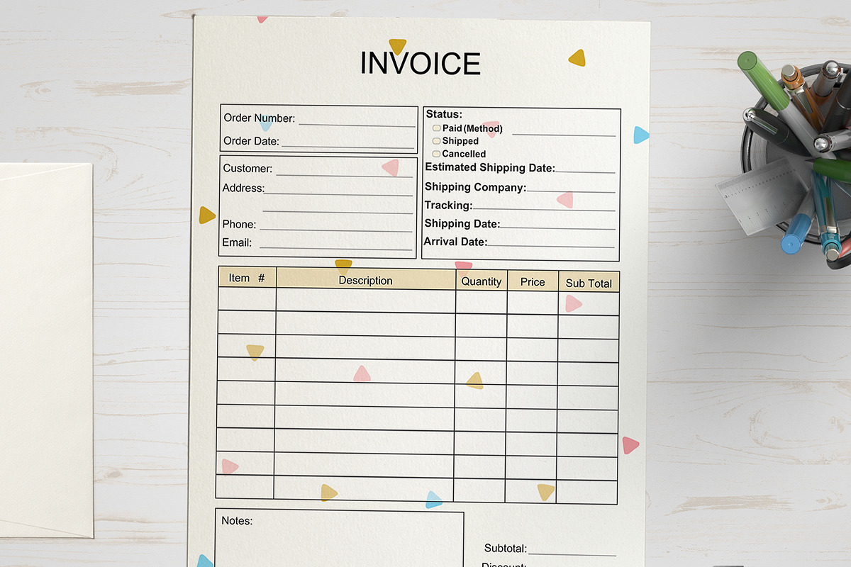 Order, Invoice Template, a Graphic by Wow Designs (Photo 2 of 4)