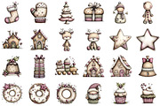 Watercolor ClipArt - Christmas Baker, an Illustration by Sublimation Artist (Thumbnail 2 of 6)