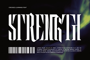 Crossed Learning - Cyber Gothic Font, a Serif Font by 177Studio (Thumbnail 2 of 8)