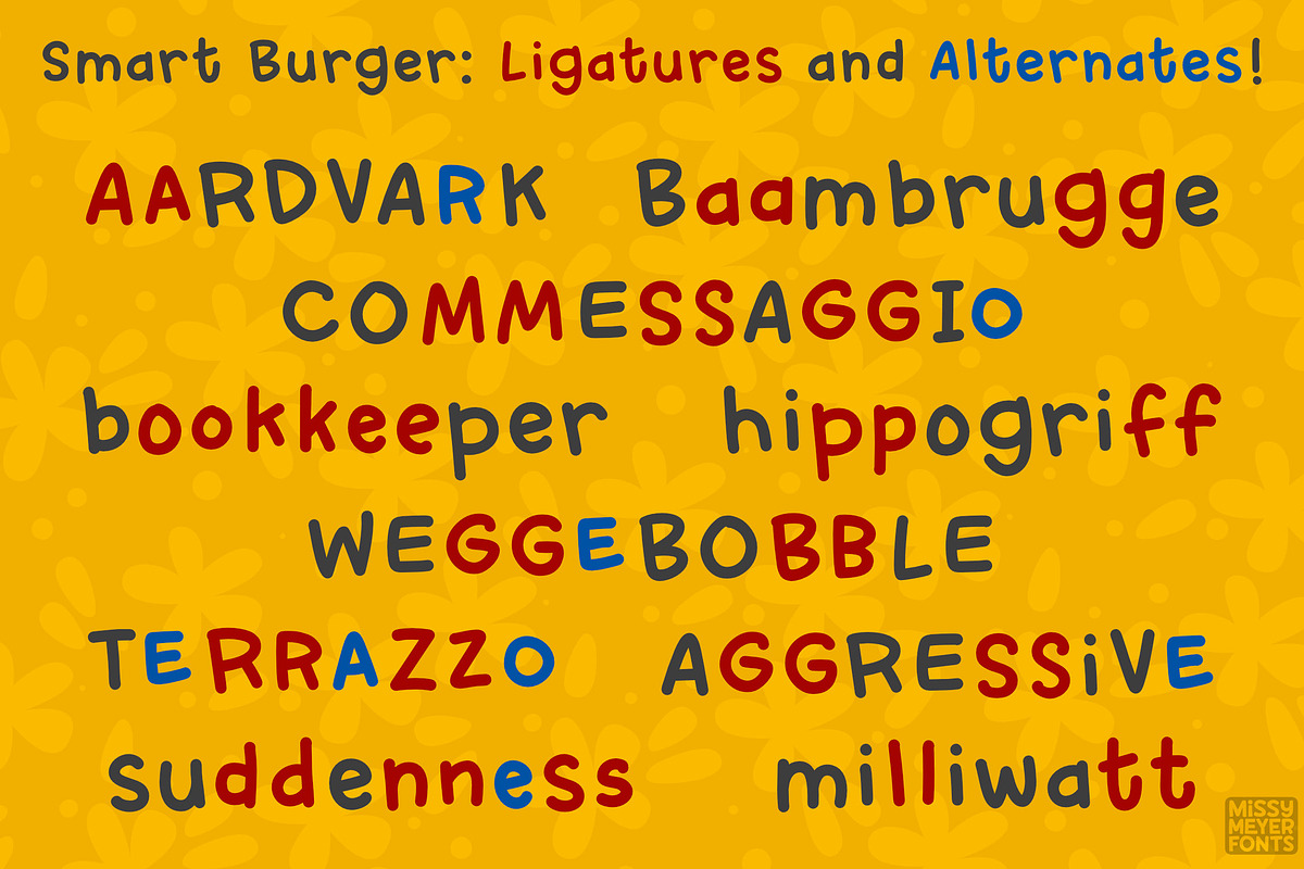 Smart Burger: a fun handwriting font, a Handwritten Font by Missy Meyer (Photo 6 of 8)