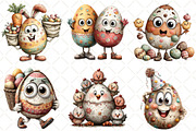 Whimsical Funny Easter Egg Clipart, an Illustration by Black Bird Studio (Thumbnail 3 of 5)