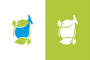 Vector gallbladder with leaves logo, an Object Illustration by GraphiShop