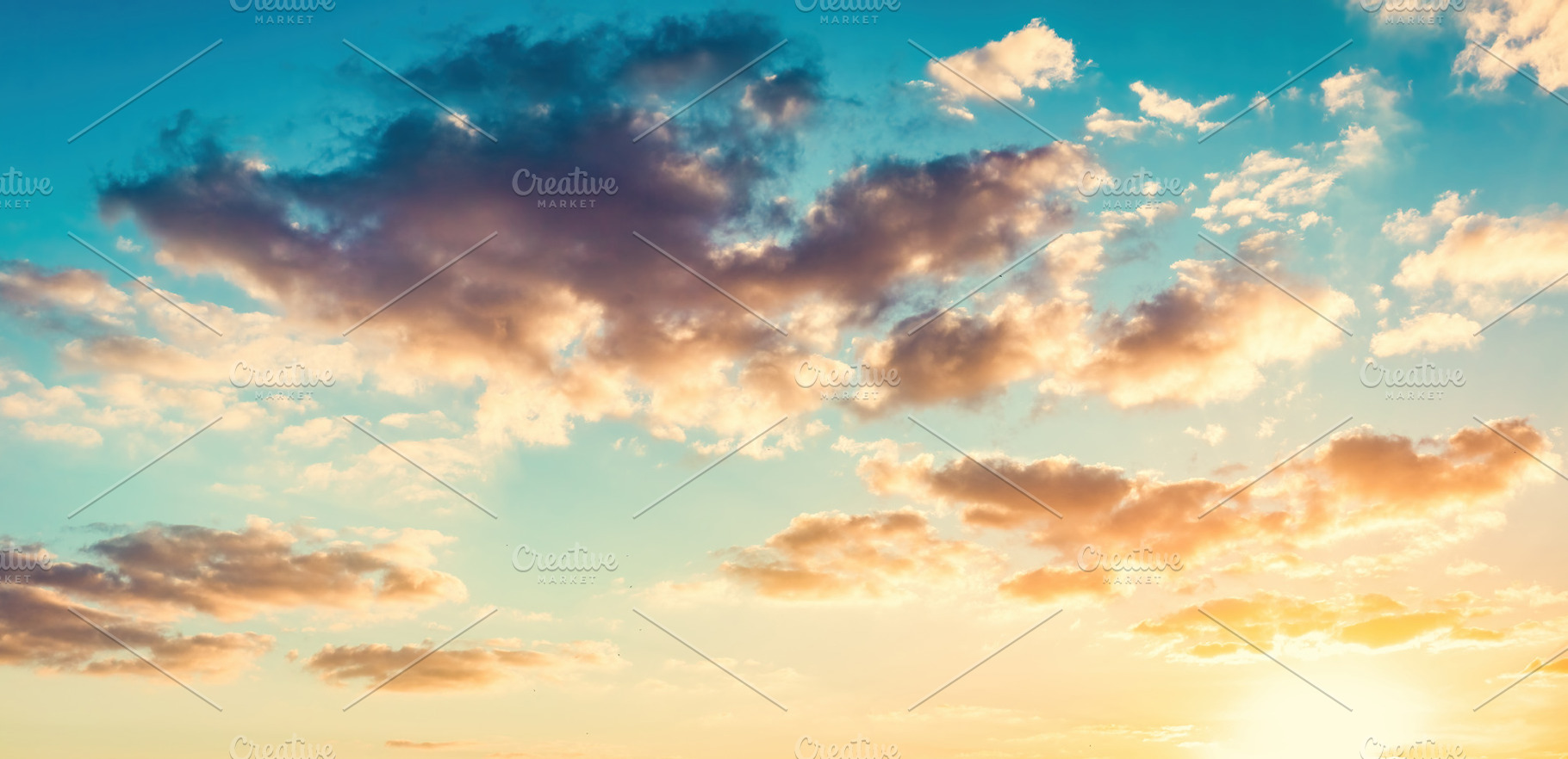 Sunset sky with clouds., a Nature Photo by Photocreo Michal Bednarek