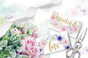 Roses and anemones watercolor floral, an Illustration by rosypatterns (Thumbnail 2 of 8)