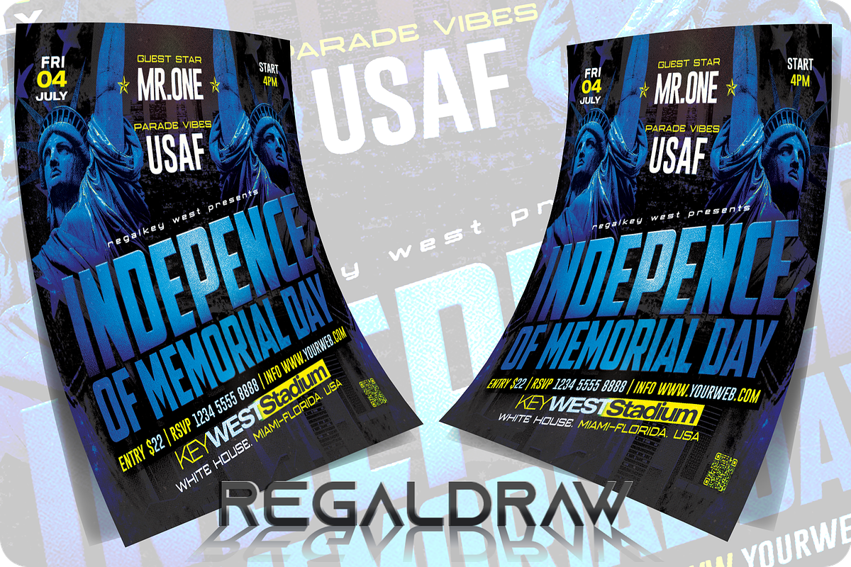 USA Event Flyer, a Flyer Template by regalDRAW (Photo 2 of 3)