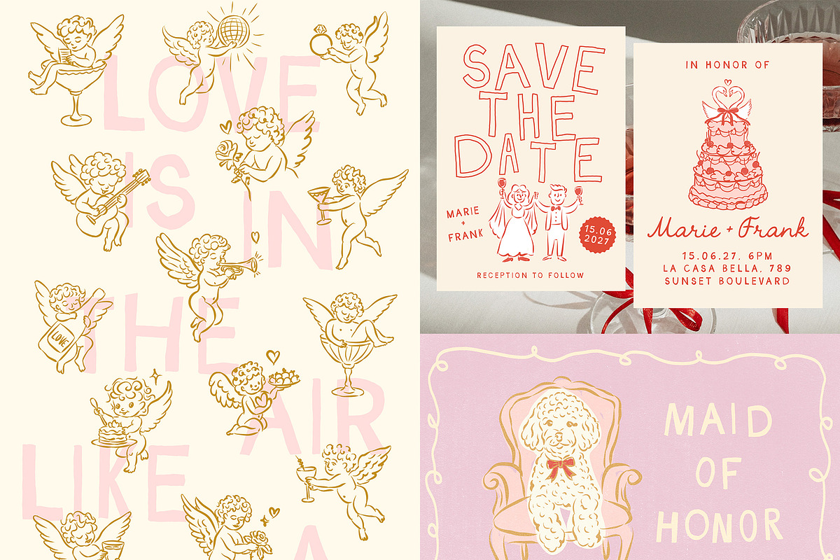 Whimsical Wedding SVG Clipart Bundle, an Object Illustration by Ayya Studio (Photo 20 of 22)