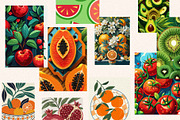 Fruit Gallery Wall Art Set, a Wallpaper Graphic by Helospace (Thumbnail 7 of 10)