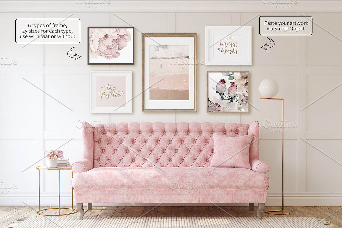 ROSIE'S HOME Wall&Frame Mockups, a Poster Template by MyHomeMockups (Photo 6 of 11)