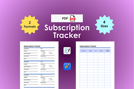 Subscription Tracker - PDF