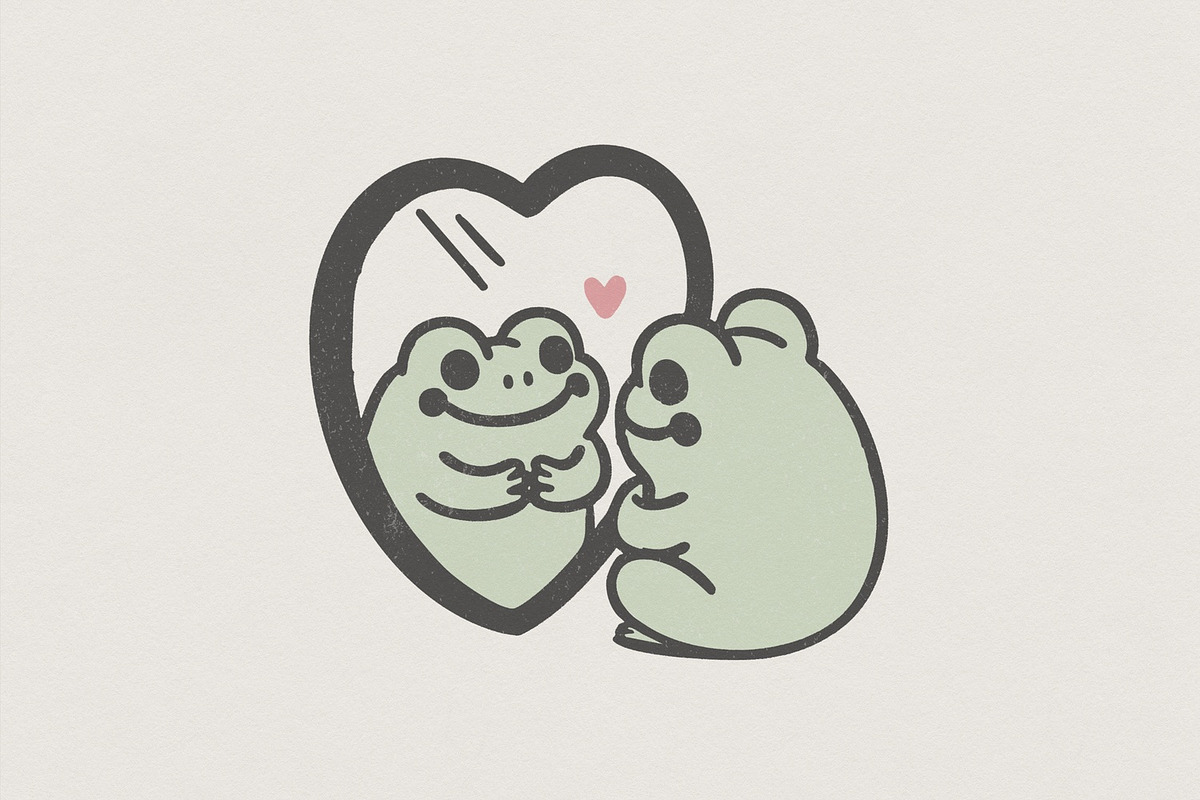 Self Love Frog PNG, Cute Frog, an Illustration by SharpMarketplace (Photo 1 of 3)