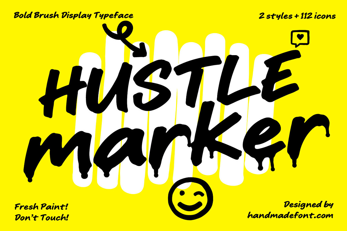 Hustle Marker Font, a Handwritten Font by Handmadefont (Photo 1 of 15)