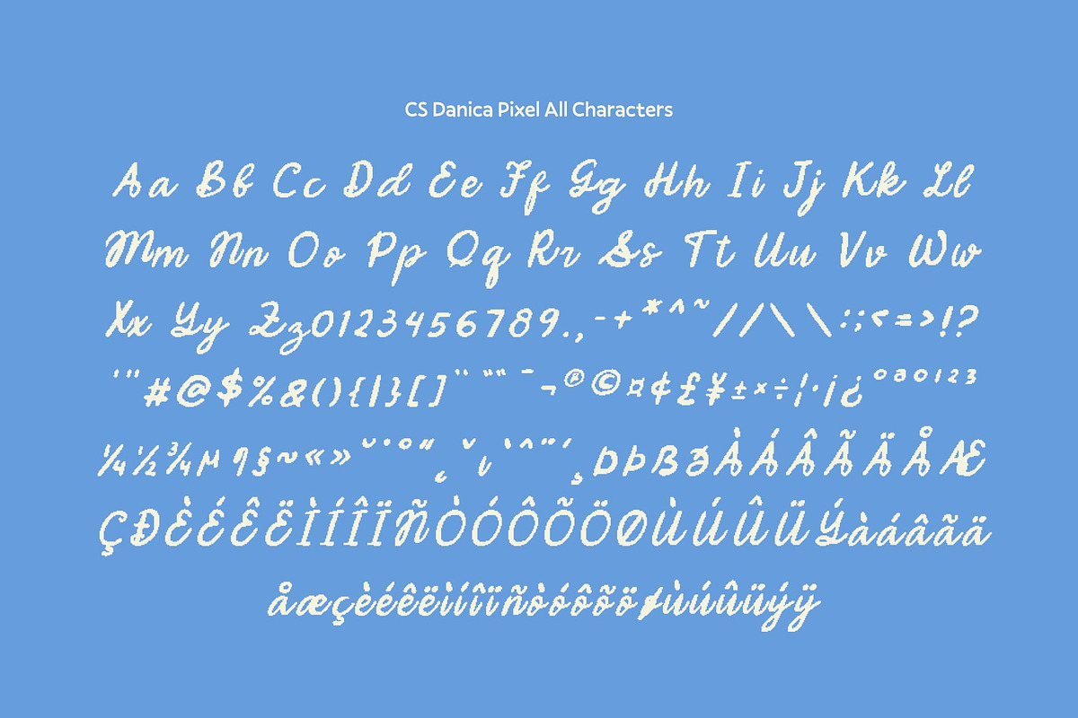 CS Danica Pixel, a Script Font by Craft Supply Co. (Photo 8 of 8)