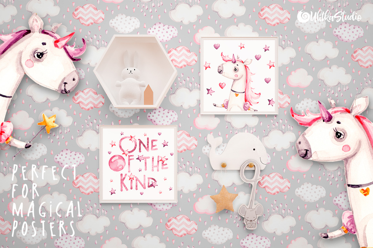 Unicorns Life. Watercolor collection, an Animal Illustration by UlitkaStudio (Photo 18 of 29)