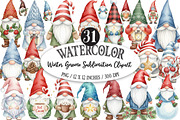 Winter Gnome Sublimation Clipart, an Illustration by Designking (Thumbnail 1 of 5)