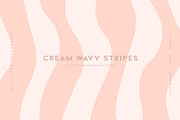 Cream Wavy Stripes, a Texture Graphic by MalyskaStudio (Thumbnail 1 of 9)
