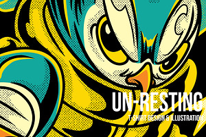 Un-Resting T-Shirt Illustration, an Animal Illustration by badsyxn