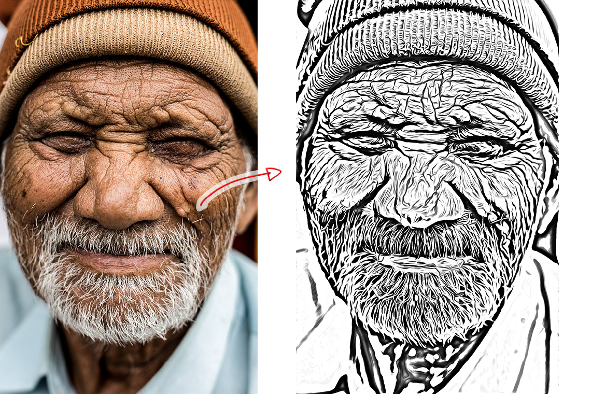 (50% off) Sketch Oil Paint Action, an Action Add-On by Linspace (Photo 4 of 10)