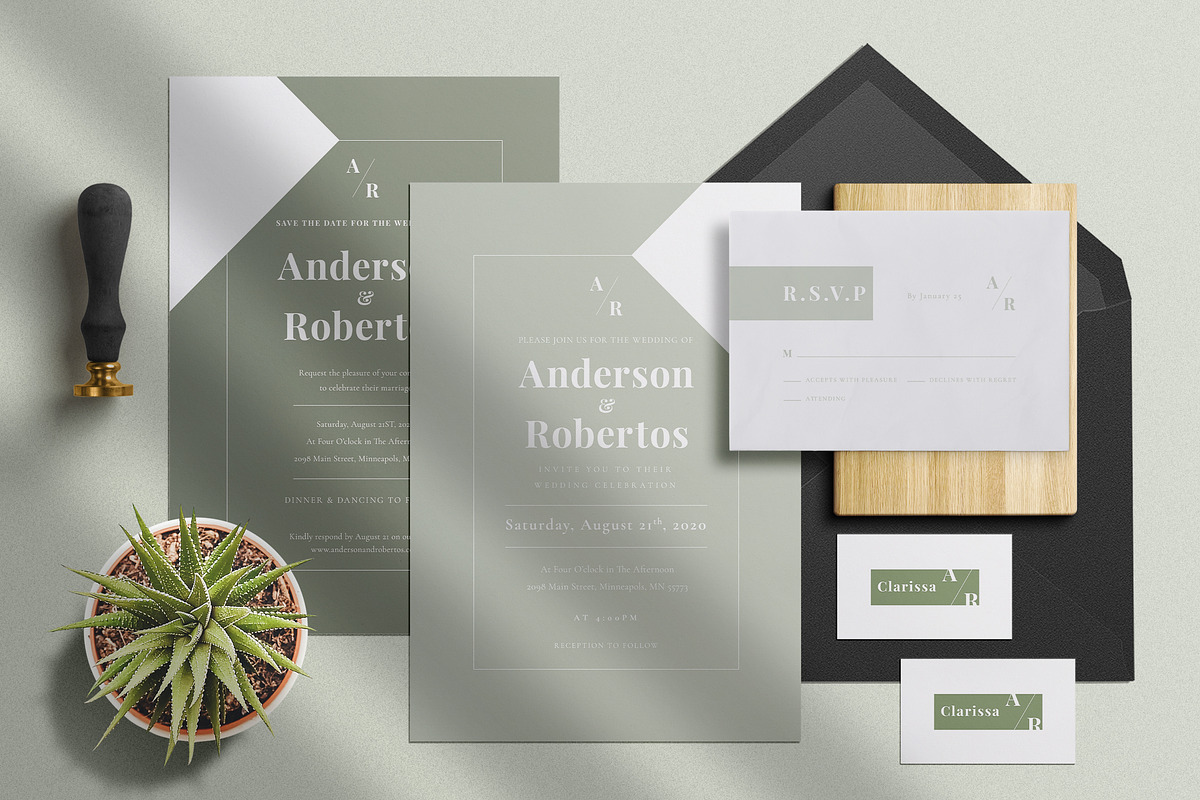 Wedding Invitation Bundle, an Invitation Template by Azka Creative (Photo 3 of 11)