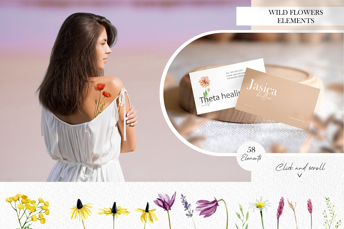 Spring wildflower floral envelope, an Illustration by AnnaTkachi (Photo 2 of 10)