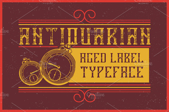 Antiquarian label typeface preview 8