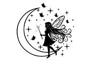 Fairy Moon Butterfly Silhouette, an Object Illustration by Gaye Art (Thumbnail 22 of 31)