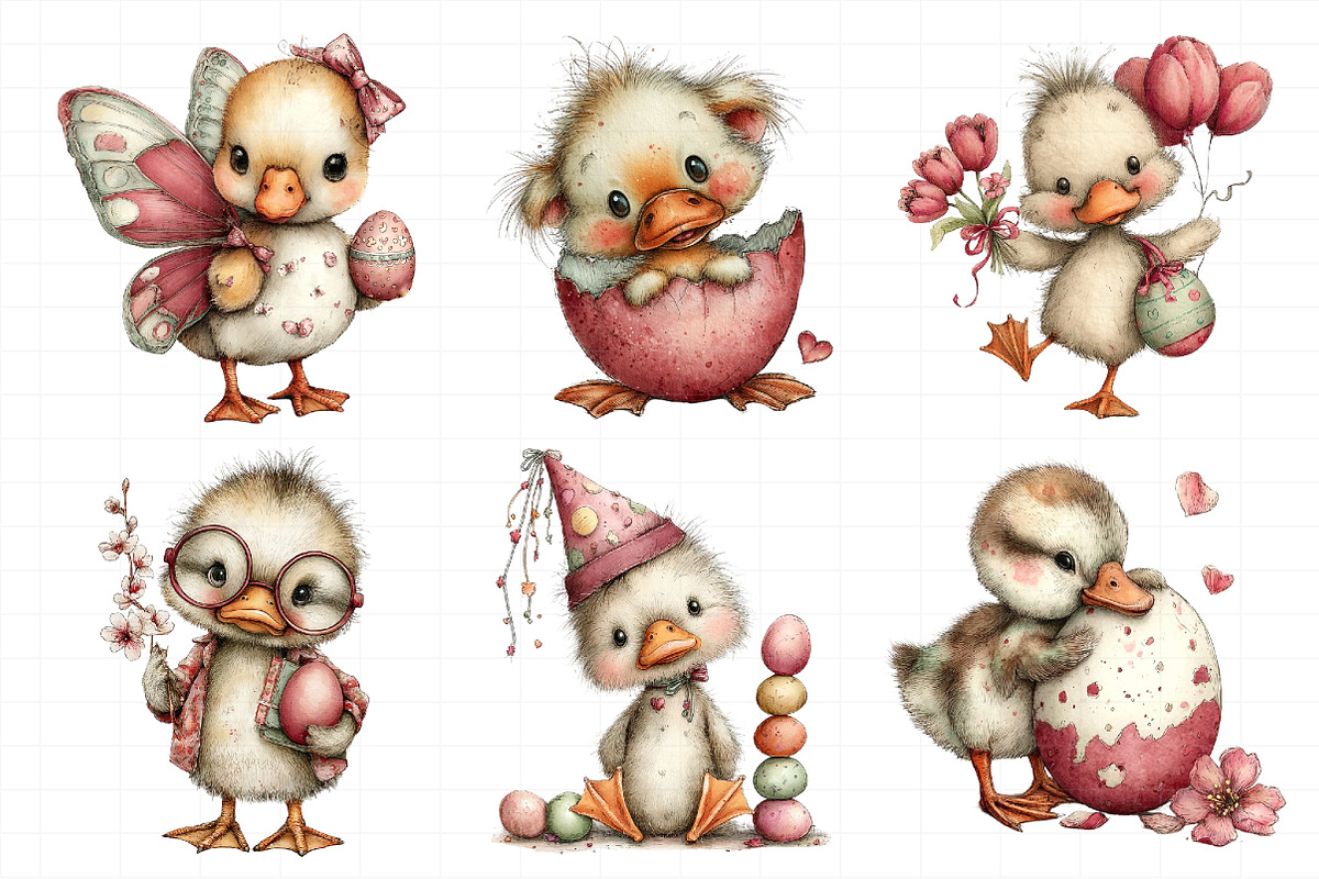Pastel Easter Duckling Clipart, an Illustration by Daily.Designs (Photo 6 of 8)