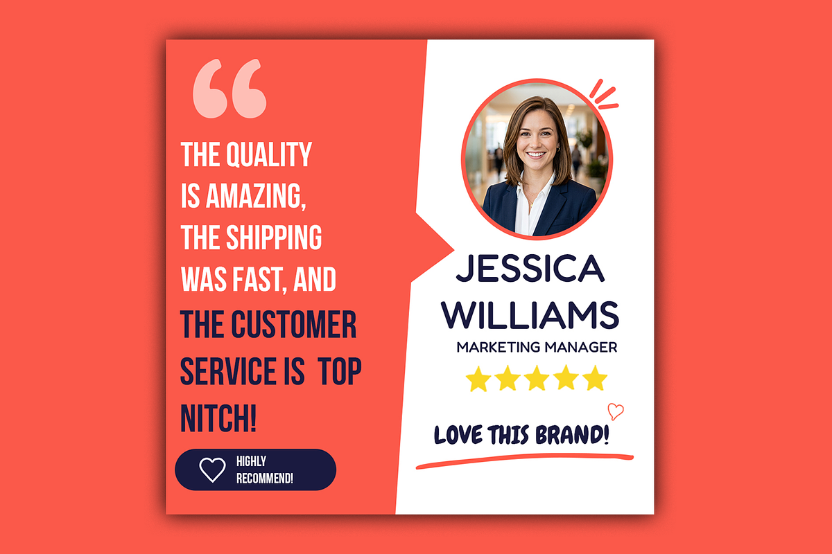 Testimonial Instagram Post Template, a Social Media Template by microtasker (Photo 2 of 3)