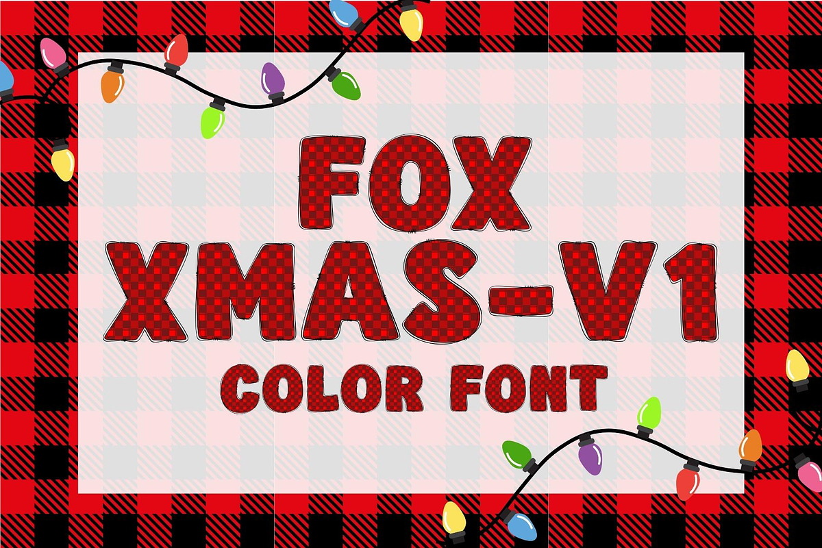 Fox Xmas-V1 Color Font, a Symbol Font by Fox7 By Rattana (Photo 1 of 7)