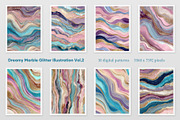 Dreamy Marble Glitter Illustration 2, a Decorative Illustration by Housui Patterns (Thumbnail 3 of 9)