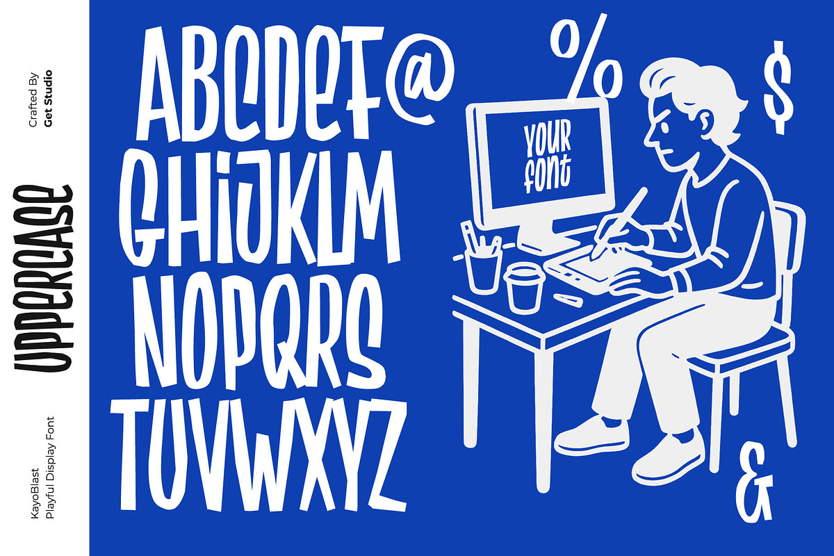 KayoBlast - Playful Display Font, a Sans Serif Font by Get Studio (Photo 6 of 10)