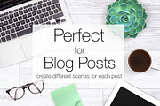 Desk Scene Creator - Top View, a Product Mockup by Pixomize (Thumbnail 3 of 6)