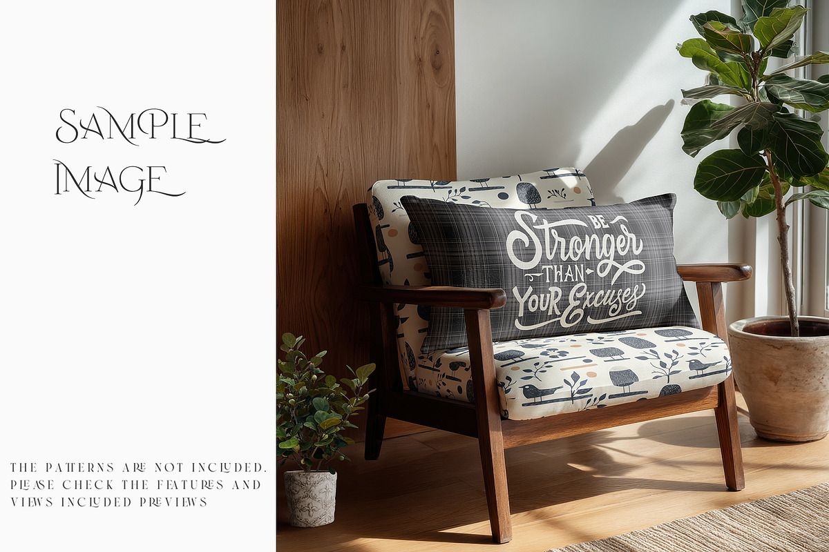 Armchair Upholstery & Pillow Mockups, a Mockup by mock-ups (Photo 9 of 22)