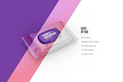 Wet Wipes with Cap Mockup angled, a Cups & Container Mockup by easymock (Thumbnail 3 of 8)