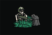 Skeleton Soldier on Guard, an Object Illustration by nomlimo.com (Thumbnail 1 of 3)