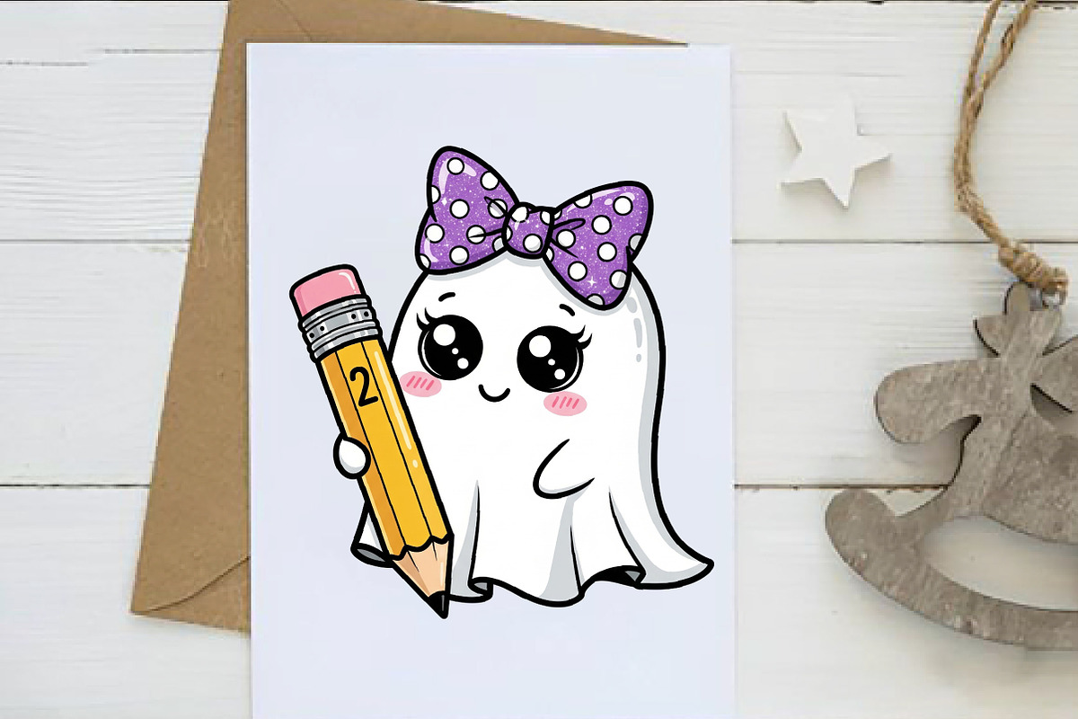 Spooky Teacher Halloween Ghost PNG, an Illustration by Dream Creation (Photo 3 of 5)