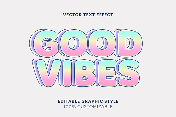 Pastel Gradient Bubble Text Effect preview 3