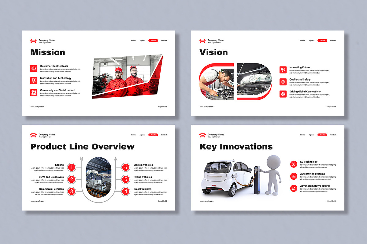 Automobile Presentation Template, a Presentation Template by Mighty-Slide (Photo 3 of 6)