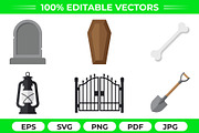 Graveyard Elements Vector Pack, an Object Graphic by Artonix (Thumbnail 1 of 3)