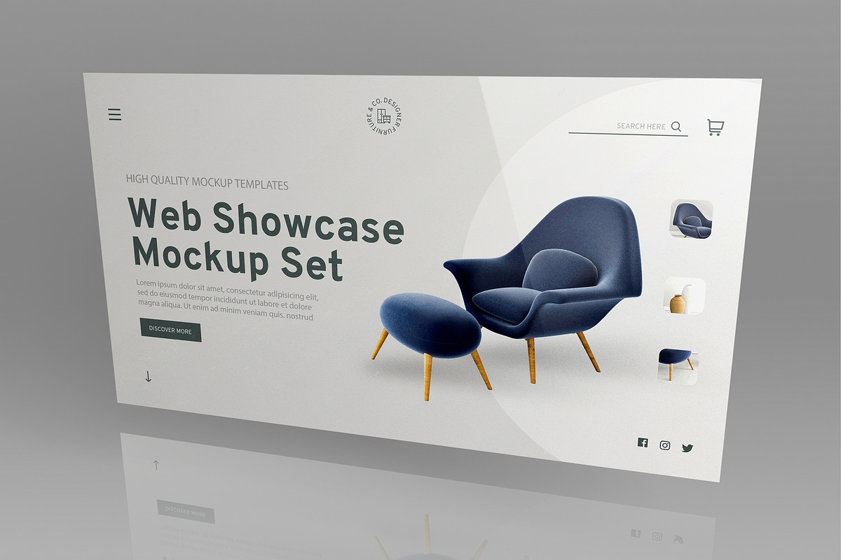 Web Showcase Mockup Set, an Advertising Mockup by MassDream (Photo 2 of 18)