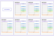 Undated Full Year Daily Planner, a Stationery Template by Mustafiz (Thumbnail 4 of 4)