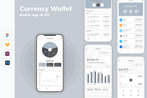 Currency Wallet Mobile App UI Kit