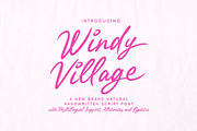 Windy Village Girly Handwritten, a Handwritten Font by Littlehand (Thumbnail 1 of 9)