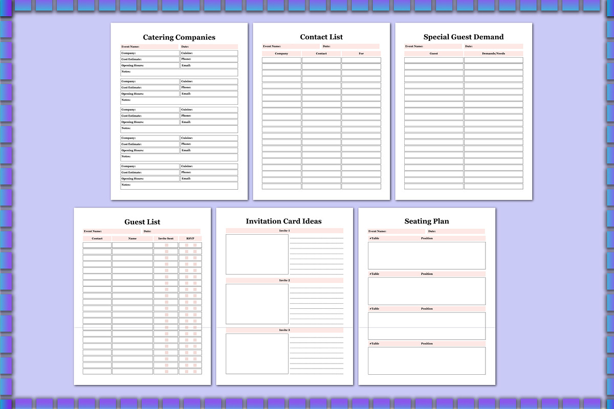2025-2026 Event & Party Planner KDP, a Stationery Template by Shumaya (Photo 6 of 7)