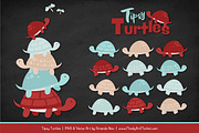 Red & Robin Egg Turtle Stack Clipart, an Illustration by Amanda Ilkov (Thumbnail 2 of 4)