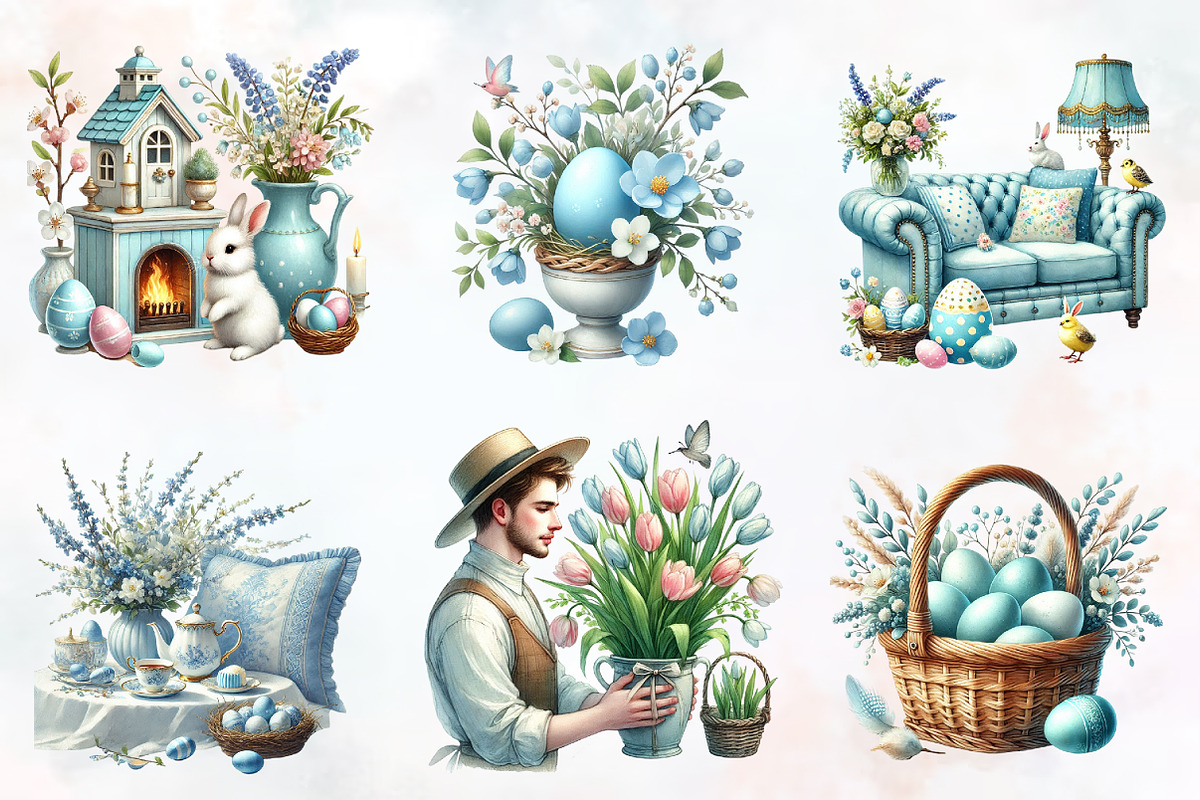 Easter home clipart, an Illustration by RobertsArt (Photo 2 of 7)