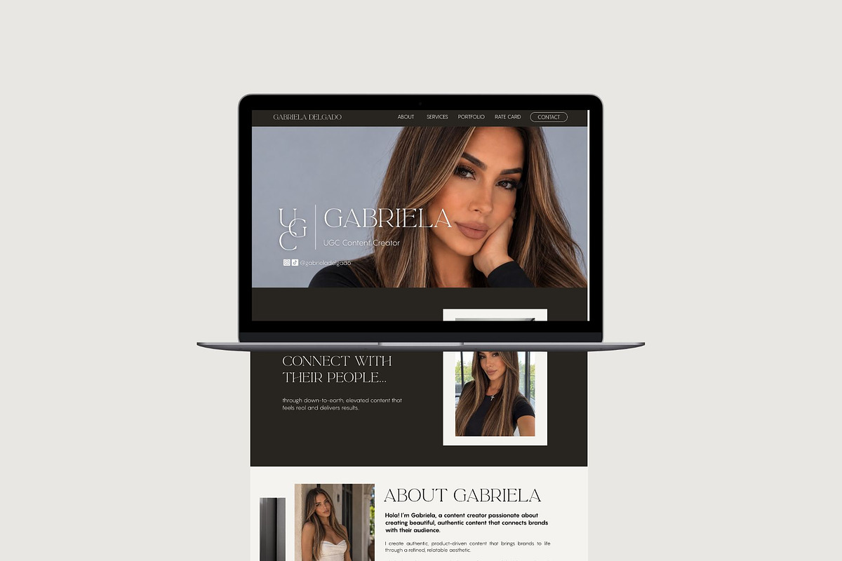 Luxury UGC Portfolio Template Canva, a Landing Page Template by Business Chic (Photo 5 of 5)