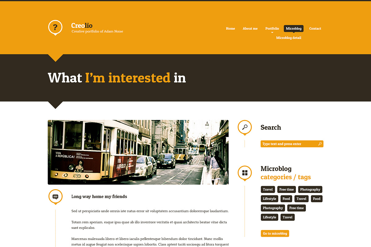 Creolio - Unique Portfolio WP Theme, a WordPress Template by IshYoBoy (Photo 8 of 12)